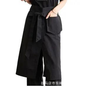 긴 허리앞치마 반앞치마 일식 주방 공방 미용 주머니 발수천 꽃집 카페