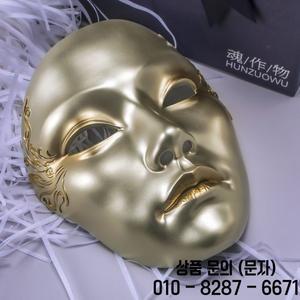 오리지널 할로윈 손으로 그린 카본 마그네틱 마스크 풀 페이스 파티 복고풍 신비한 드레스 소녀 액세서리