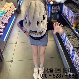 공룡 해골 머리 의상 마스크
