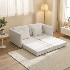 [하우위즈]헤이유 아쿠아 패브릭 접이식 소파베드 3인