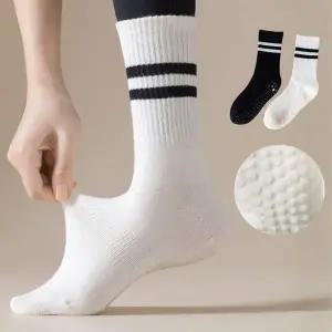 [파스텔라]러닝 미끄럼방지 4켤레 양말 세트 여성 중목 요가 필라테스 삭스