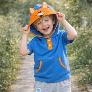 [미니도우] 폭스 후드 티셔츠 하프슬리브