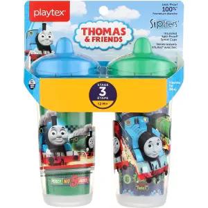 플레이텍스 3단계 토마스 더 트레인 방수 누수 방지 파손 단열 스파우트 시피 컵 - 9온스 2캔 색상/테마는