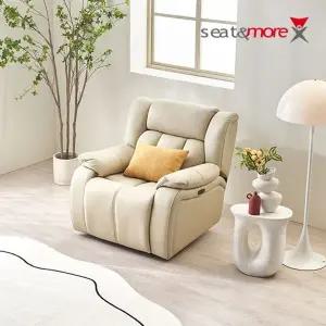 [시트앤모어]카운테스 1인용 이태리천연통가죽 경추 리클라이너...