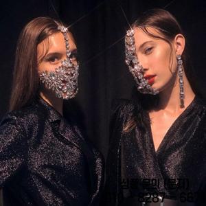 핸드메이드 크리스탈 하프 페이스 쥬얼리 코스프레 파티 소품 소녀 생일 선물