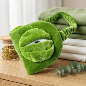 개구리수면안대 수면안대 캐릭터안대 재미디자인안대 특이한아이마스크 수면용안대