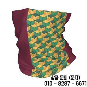 귀멸의 칼날 반다나 넥 워머 남녀 겨울 스키 튜브 스카프 게이터 기유 토미오카 얼굴 가리개