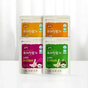 퓨어잇 RBP225C3 핑거 유기농 아이과자 길쭉한 야채스틱 4종세트 아기 간식