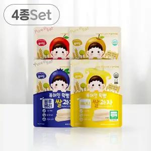 퓨어잇 HWG388D5 떡뻥 유기농 과일쌀과자 4종세트 아이과자 간식