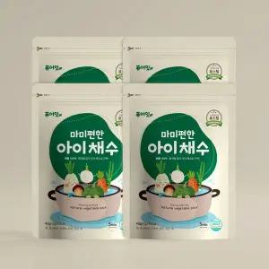 퓨어잇 QPF417Z0 마미편한 아이채수 4팩 이유식 육수 국내산 야채 로스팅 채소 유아식 국물