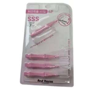 덴탈 치간 칫솔 I형 4P SSS 구강 치석 이쑤시개 치아