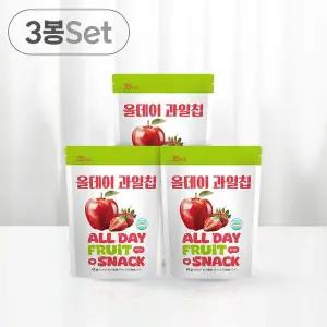 퓨어잇 PDZ399F2 올데이 동결건조 과일칩 사과딸기칩 3봉세트 과일100%