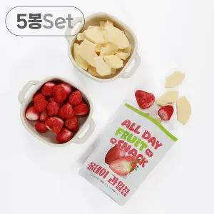 퓨어잇 ZXI104G1 올데이 동결건조 과일칩 사과딸기칩 5봉세트 과일100%