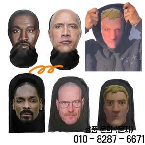 남녀공용 탄성 메쉬 풀페이스 마스크 3D 프린트 카니예 코스프레 모자 파티 시뮬레이션 바라클라바 헤드기