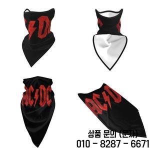 AC   록 음악 밴드 잡지드 로고 페이스 마스크 스카프 반다나 오토바이 남성용 통기성