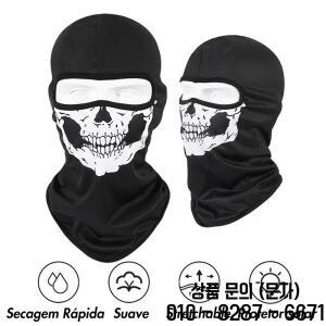 풀페이스 마스크 블랙 고스트 프린트 발라클라바 해골 코스프레 파티 오토바이 자전거 하이킹 아웃도어용