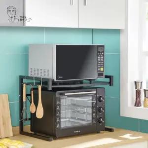 오픈형 전자레인지 받침대 랙 2color 전자레인지받침대 전자랜지다이