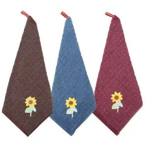 순면 고리 타올 해바라기 주방 유치원 타월 손수건