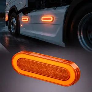 12-24V 겸용 세레머니 사이드램프 KQ-11(원형) 옐로우 2개 1세트/ 차폭등