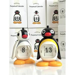 레트로 핑구 만년 캘린더 DIY A 12cm 수동 넘기는 인테리어 벽걸이 평생