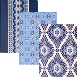 베라 브래들리 소프트 바운드 6인치 x 8.5인치 미니 스티치 테마 노트북 3종 세트(캠브리지 블루스)
