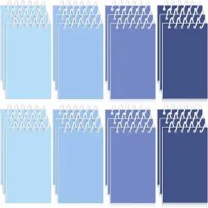 에팍 24개 학생 선물 벌크 포켓 나선형 노트북 메모 패드 미니 빈 20장 학교 교실 홈 오피스 간호사 파란색