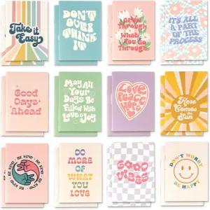 ThiNKABLE 미니 노트북 세트 24개 학생 포켓 저널 벌크 팩 교실 보상용 소형 백 투 스쿨 용품 파스텔 영감