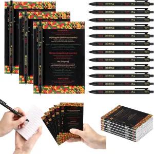 텐서 30 흑인 역사의 달 선물 볼펜과 메모장을 대량으로 제공하는 7가지 원칙 아프리카계 미국인 유산