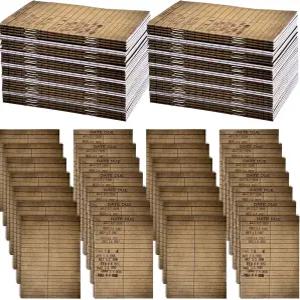 학생들을 위한 Resurhang 50개 도서 애호가 선물 도서관 카드 노트 저널 북클럽 팬들을 사서