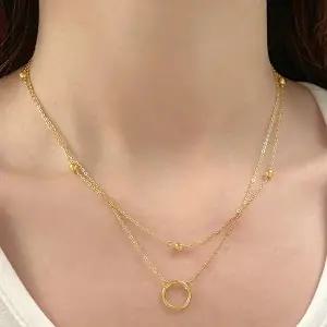 [골드모아]여자 순금 목걸이 7.5g  [써클링 더블체인]