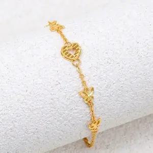 [골드모아]여자 순금 체인 팔찌 하트 나비 7.5g [러브 플러터]