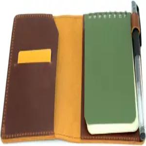 Rite in the Rain Rocketbook 미니 노트북 상단 바운드 스파이럴 커버 메모 메모장 홀더 가죽 펜 브라운이