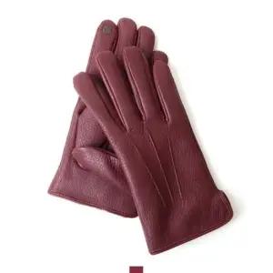 가죽장갑 버건디 사슴가죽 남자 장갑