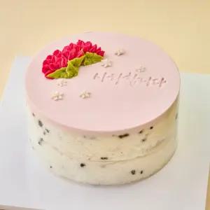 [떡보의하루본사직영/떡편] 앙금플라워 쌀케이크, 590g 어버이날 기념일 카네이션 케이크