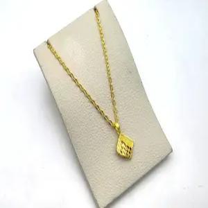 24K 순금 3돈 웨이브 포인트 목걸이(18K 연결고리 장식)