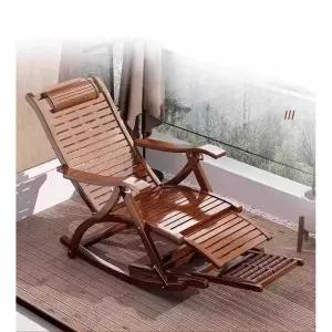 발받침 등받이 흔들의자 대나무 접이식 지압 스윙체어
