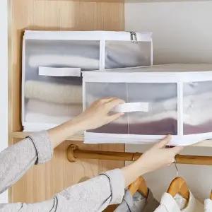 (옵션 6.7L)박스 옷수납 대용량 신발 장난감 반투명 공간