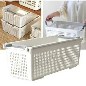 ( )EA 손잡이 바스켓 중 적층 장난감 소품정리 플