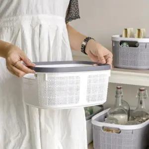 플라스틱수납정리함 소형 라탄수납바구니 소품정리함 바구니 작은 함 소품 플라스틱 정리 박스 수납 장난감