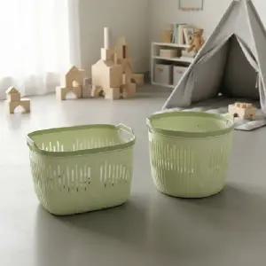 장난감정리함 아이방 수납바구니 대용량 장난감보관함 2종 세트