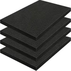 4 팩 픽 앤 플럭 폼 시트 6x2x05 인치 케이스 라이너 서랍 패딩 및 보관 보호용 프리 컷 그리드