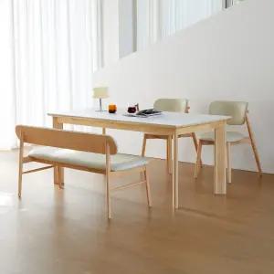 데이지 노부 1400 4인 세라믹 식탁세트 (의자2+벤치1)