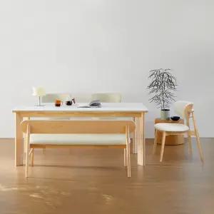 데이지 노부 1800 6인 세라믹 식탁세트 (의자3+벤치1)