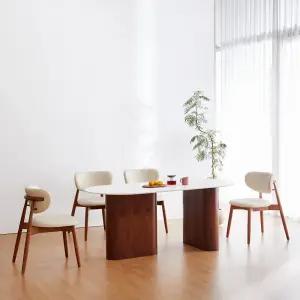 마리나 노아 1800 4인 세라믹 식탁세트 (의자4개)