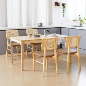 바로스 한스 1600 4인  원목 식탁세트 (의자4개)