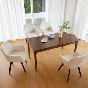 바로스 칸토 1600 4인  원목 식탁세트 (의자4개)