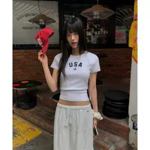 후아유 [캘리걸]Vintage Patch T-shirt WHRAG2528F 455382