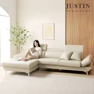 아이드 천연면피 통가죽 4인 카우치 소파