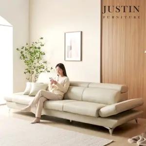 아이드 천연면피 통가죽 4인 소파