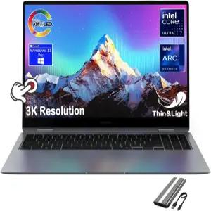 SAMSUNG Galaxy Book4 Pro 360 2-in-1 비즈니스 노트북 16인치 3K AMOLED 터치스크린 인텔 16코어 Ultra 7
